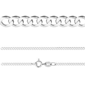 curb chain sterling silver 925 pd40 55cm
