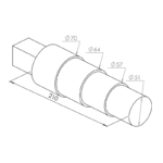 Rankena (4 žingsniai, Ø51mm-Ø70mm) Durston - Image 2