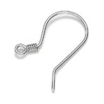 sterling silver open ear wire 8x11x19mm