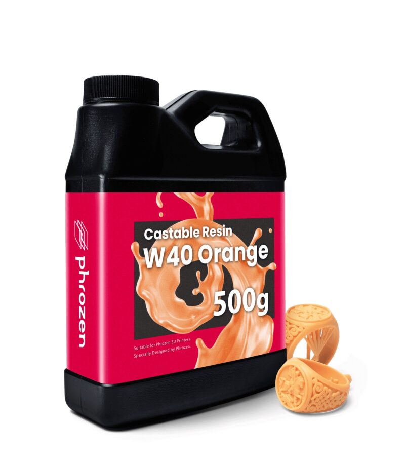 liejimo derva W40 Oranžinė 500g suspausta Phrozen derva, liejimui skirta derva W40 Orange (0,5 kg) - Image 1