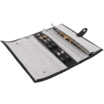 No. 904 Jewellery Case - Black / Grey Velour Interior - Image 3