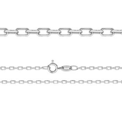 anchor chain diamond cut sterling silver 925 ad70 55cm