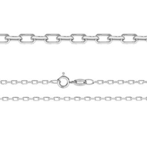 anchor chain diamond cut sterling silver 925 ad70 55cm