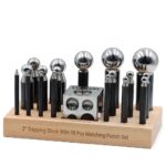 18pc dappng set durston basics punches, doming block 3103