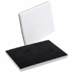 Boston Jewellery Box for Jewellery Set - White Linen-look Cardboard/ White-Black Foam - Image 5