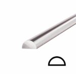 Half-round sterling silver wire