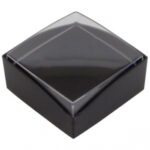 Copenhagen“ dėžutė auskarams, juoda su skaidriu dangteliu