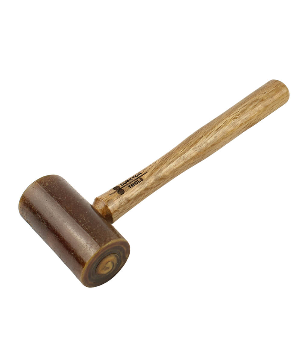 1222_Durston_Haamer buivolo oda o38 Durston“ plaktukas, žalia oda ir švinas, Ø38 mm - Image 1