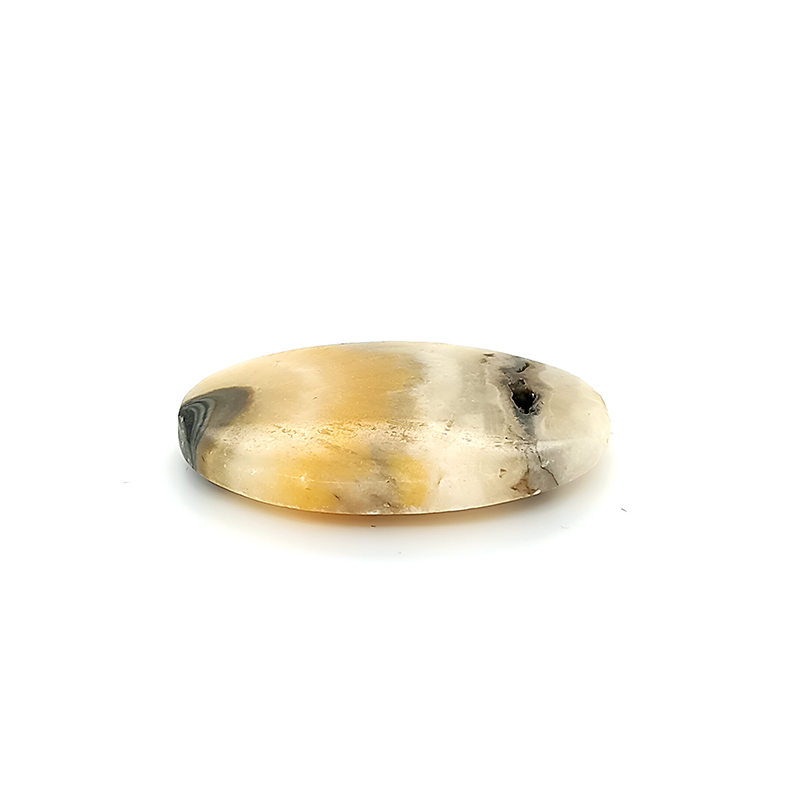 738.00019 Geltonas ovalus agatas - Vaizdas 1