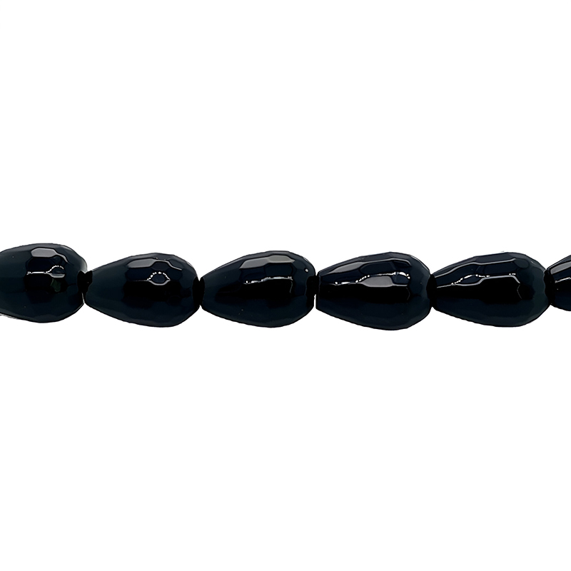 73808 Agatas juodas 8x12 mm, briaunuotas - Image 1