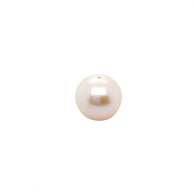728901_Pearl white, 9,5-10,5mm, drilled Perlo balta, 9,5-10,5 mm, gręžtas - Image 1