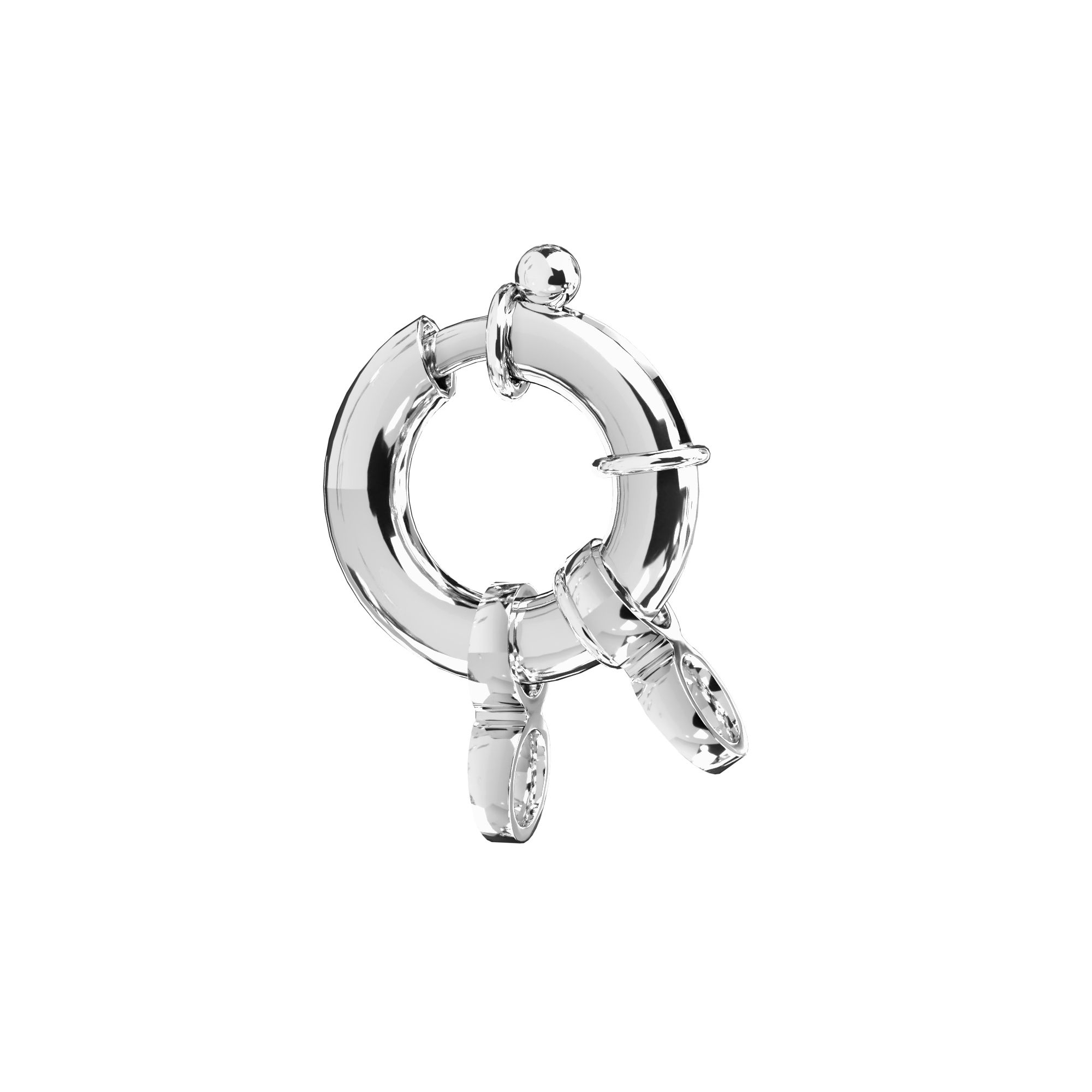 žiedas-sagtys-su-šuoliukais-sterling-sidabras-925-amp-3x85-mm Sterlingo sidabro užsegimas-žiedas su žiedais, Sterlingo sidabras (925) - Image 1