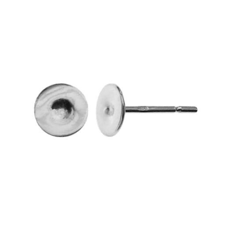 25806 flat-6mm-sterling-silver-round-studs--gwp-6-6-mm Plokšti 6 mm Sterlingo sidabro (925) apvalūs auskarai – GWP 6 6 mm - Image 1