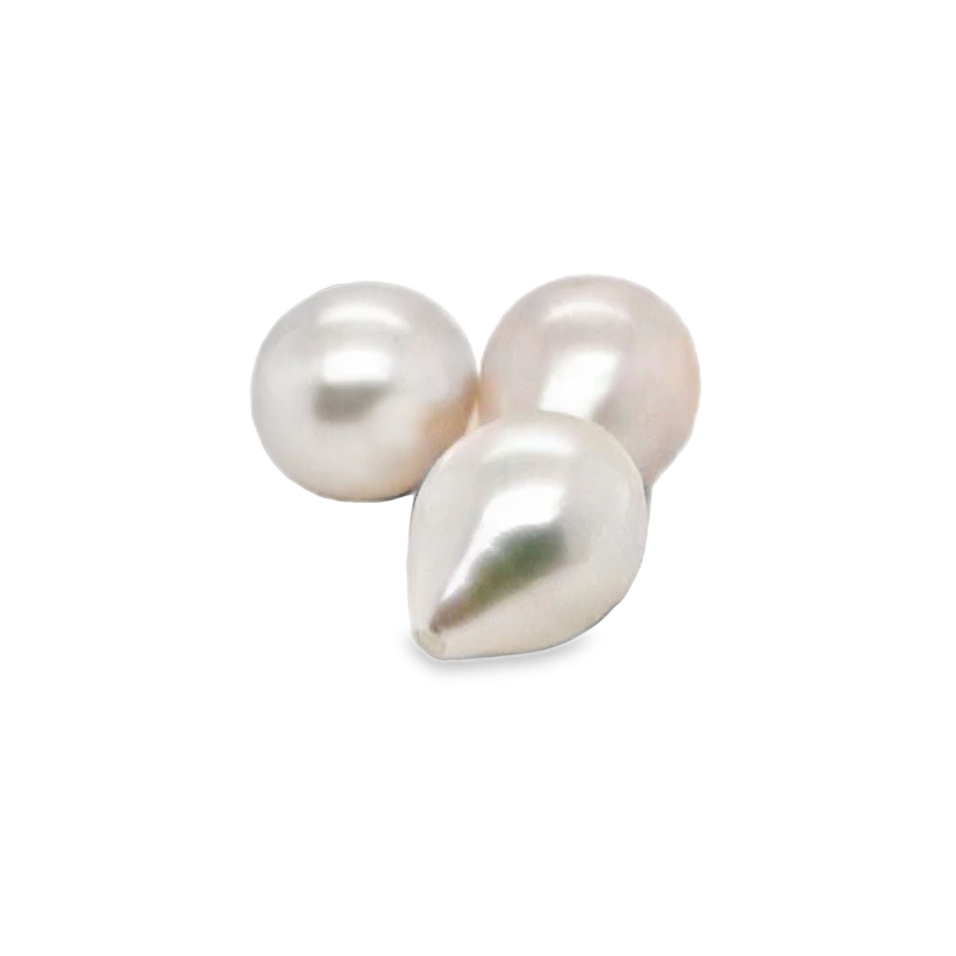 2c1951_2 Gėlavandenis kriaušės formos baltas perlas, 9,5 mm - Image 1