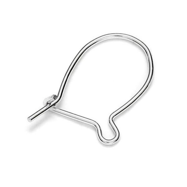 23762 closed-ear-wiresterling-silver-925bz-7-07x11x185-mm Uždaras auskaro užsegimas, Sterlingo sidabras (925), 0,21 g - Image 1