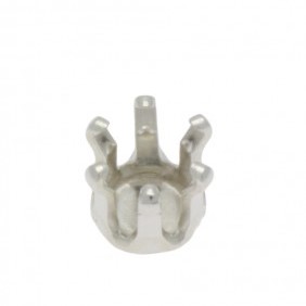 6-Kojelių apvalus akmens tvirtinimas 4mm Sterlingo sidabras 925