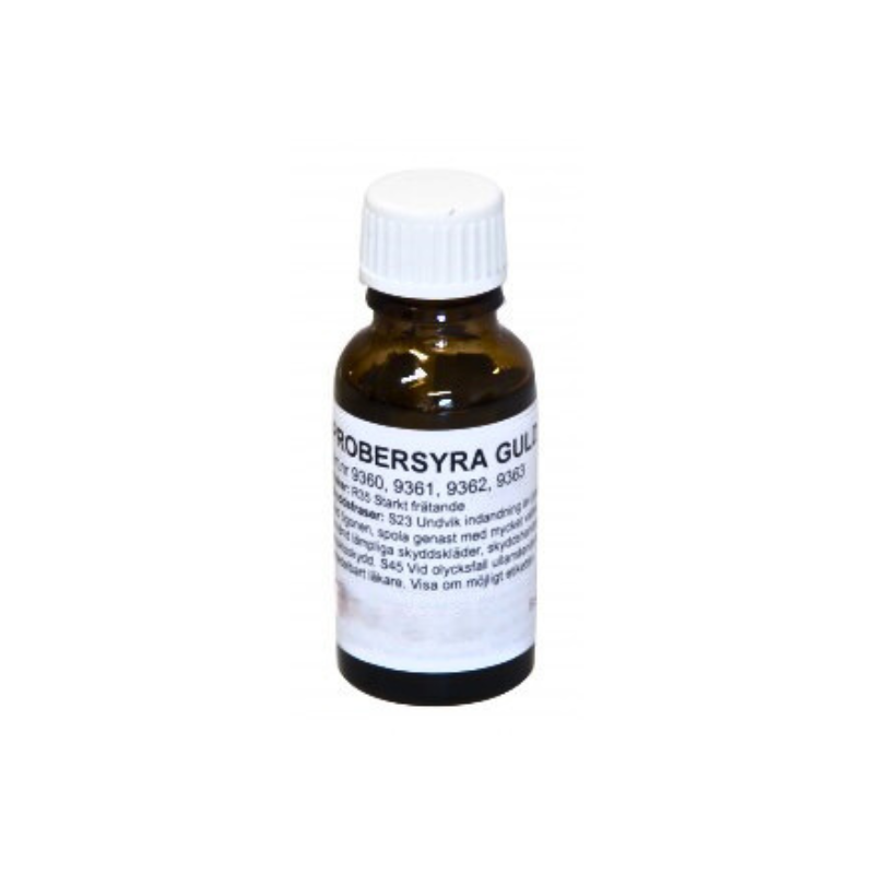 14k auksas 585 testavimo rūgštis 15ml 9361 Tikrinimo rūgštis auksui 585, stiklinis buteliukas 15 ml - Image 1