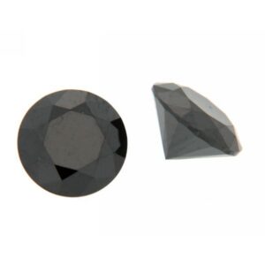 Kubinis ZIRCONIA JUODAS APVALUS