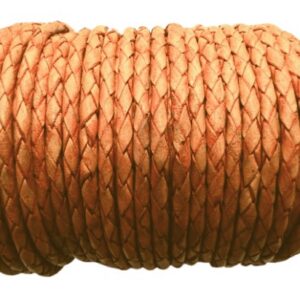 Oslo apvalus pintas odinis virvelė- 3mm-Terakota