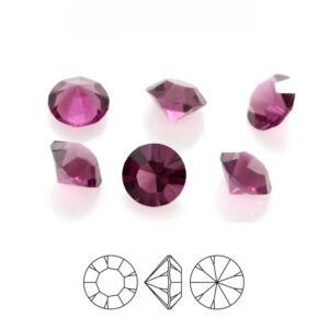 Amethysts violetinis sintetinis kubinis zirkonijus preciosa kristalas