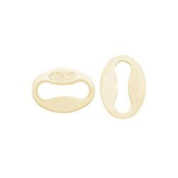 18k auksu padengta 925 sterling sidabro grandinėlė su ženklu, spauduotas galas--bc-39x5-mm